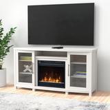 Zipcode Design™ Southington TV Stand for TVs up to 60" w/ Electric Fireplace Included Wood in White | Wayfair C6AC8EAEF50B4F94981949E286485647