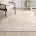 Beige/Cream Square 6'7" Area Rug - Calidia Oriental Area Rug 79.0 x 0.31 in white Laurel Foundry Modern Farmhouse® | Wayfair LRKM1090 37497834