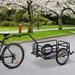 Aosom Folding Bike Cargo Trailer Cart with Seat Post Hitch