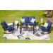 Charlton Home® Strachan 5 Piece Sofa Seating Group w/ Cushions Metal in Blue | Outdoor Furniture | Wayfair B7533232D54F466BB1925CF2AB4FAB81