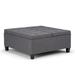 George Oliver Halvorsen 36" Wide Tufted Square Storage Ottoman Polyester in Brown | 16.5 H x 36 W x 36 D in | Wayfair