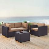 Crosley Biscayne Mist Wicker 4-piece Outdoor Seating Set