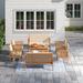 Wade Logan® Amorae 8 Piece Sofa Seating Group Wood/Natural Hardwoods in Brown/White | Outdoor Furniture | Wayfair 242898A9140744B88FBF4DB75A948D21