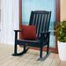 Sol 72 Outdoor™ Anette Rocking Chair Plastic in Gray/Blue/Black | 44 H x 27 W x 32 D in | Wayfair 867FCBE4CB2A436D938DA89B702B3F50