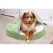 FurHaven Faux Sheepskin Snuggly Cave Hooded Orthopedic Dog Bed Polyester in Green | 3 H x 26 W x 26 D in | Wayfair 95329294