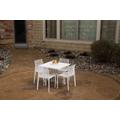 Lyra Patio Table with Four Karissa Chairs - Strata Furniture LTLYKAWH