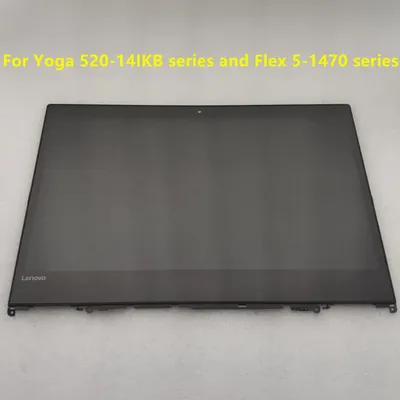 Ensemble écran tactile LCD avec châssis pour Lenovo Yoga 520-14IKB Flex 5-1470 5D10N45603