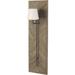 Vector Brown Solid Wood With White Shade Rectangular Wall Sconce (53" x 15") - 12.5L x 15.0W x 53.0H
