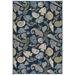 Coastal Transitional Design Navy/Grey Indoor/Outdoor Area Rug - 7'10 x 10'2