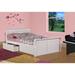 Donco Kids White Sleigh Bed with Under Bed Storage Drawers