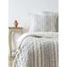 Allen Cotton/Linen Grey Striped Quilt Set