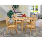 East West Furniture Dinette Set- a Rectangle Dining Table and Dining Room Chairs, Oak (Pieces Option)