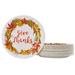 80-Count Disposable Paper Plates, "Give Thanks" Printed Design, 9 Inches