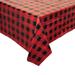 3 Pack Buffalo Check Plaid Red and Black Tablecloth Table Cover, 54 x 108"