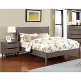 Corrine Mid-century Modern Grey Wood 2-Piece Platform Bed and Nightstand Set by Furniture of America