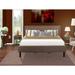 East West Furniture Bedroom Set - King Size Bed Frame - Brown Headboard with Wooden Nightstand (Pieces Option)