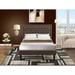 East West Furniture Bedroom Set - Full Size Bed - Brown Headboard with 1 Bedroom Nightstand (End Table Finish Option)