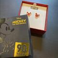 Disney Jewelry | 90th Anniversary Mickey Mouse Stud Earrings | Color: Red/Silver | Size: Os