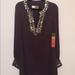 Tory Burch Dresses | Brand New W/ Tag Tory Burch Shirt Dress In Plum | Color: Purple | Size: 6