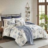 Ophelia & Co. Mondale 7 PC Printed Seersucker Comforter Set w/ Throw Blanket /Polyfill/Microfiber in Blue/White | Wayfair