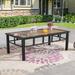 Lark Manor™ Torpoint Steel Outdoor Coffee Table Plastic/Metal in Brown | 16.3 H x 46.5 W x 25.2 D in | Wayfair 1DA7A7BE9DEE4A75BCC25115EA0BDDFF