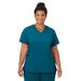 Plus Size Women's Jockey Scrubs Women's Favorite V-Neck Top by Jockey Encompass Scrubs in Caribbean (Size 2X(20W-22W))