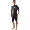 Gul Mens G-Force 3mm Back Zip Shorty Wetsuit - Black - Easy Stretch - 80% D-Flex panels for durability