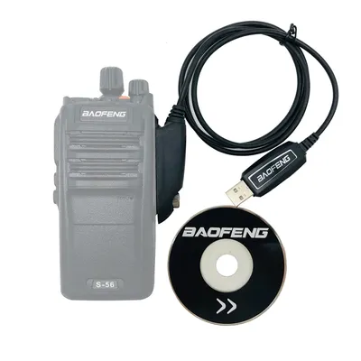 Étanche Original Baofeng USB pigments câble de données avec logiciel CD pour Walperforated Talkie