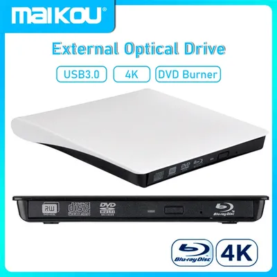 USB 3.0 Bluray 4K Enregistreur Externe Lecteur Optique 3D Lecteur BD-RE Graveur Enregistreur DVD