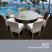 Monterey 60 Inch Outdoor Patio Dining Table with 8 Armless Chairs