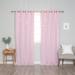 Aurora Home Star Punch Tulle Overlay Blackout Curtain Panel Pair