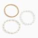 Torrid Jewelry | Gold-Tone & Faux Pearl Stretch Bracelet Set - Set | Color: Gold/White | Size: Os