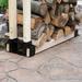 DIY Log Rack Brackets Kit Steel Outdoor Adjustable Storage - Set of 2