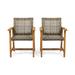 Hampton Outdoor Acacia Wood and Wicker Dining Chair (Set of 2) by Christopher Knight Home