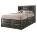 Contemporary Style Queen Size Wooden Storage Bed with Eight Spacious Drawers, Brown