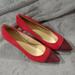 Coach Shoes | Coach Red Suede Heels | Color: Red | Size: 7.5