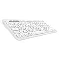 Logitech K380 Kabellose Bluetooth-Tastatur, Multi-Device & Easy-Switch Feature, Windows- und Apple-Shortcuts, PC/Mac/Tablet/Handy/Apple iOS+TV, UK QWERTY-Layout - Weiß