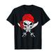 Piraten Kostüm Pirat Totenkopf Kapitän Deko Piratenparty T-Shirt