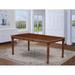 East West Furniture Dover Dining Table - a Rectangle Wooden Table Top with Butterfly Leaf & Stylish Legs, 42x78 Inch, Mahogany