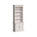 NovaSolo Halifax Coastal White Single-Bay Hutch Unit | Solid Mahogany Frame | 35.43 x 15.75 x 86.61 - 13x16x87