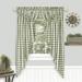 Rosalind Wheeler Gingham Cotton Blend Swag 72" Kitchen Curtain Polyester in Green | 63 H x 72 W x 2 D in | Wayfair 9397BBE2EEFD428CAD682BDC33FC995C