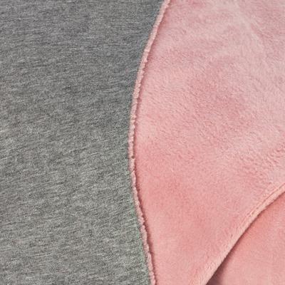 Alpenfleece Bicolor, grau-melange/rosa