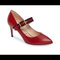 Gucci Shoes | Authentic- Gucci Sylvie Leather Pumps | Color: Red | Size: 6.5