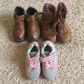 American Eagle Outfitters Shoes | 3 Pairs Cute Girl Booties & Sneaker | Color: Brown/Pink | Size: 8g