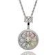 ICEDIAMOND 14K Full CZ Diamond Spin-Up 69 Daisy Painted Pendant Crazy Chain Necklace, Gold Plated Iced Out Bling Zirconia Hip Hop Charm Jewelry for Men Women (White-Large)