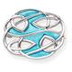 Sterling Silver Rennie Mackintosh Brooch with Turquoise Enamel - SIZE: 24mm x 20mm (Approx. 1 inch).. Branded leatherette Gift Boxed Rennie Mackintosh oval brooch. 9102TQ/B63