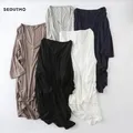 SEDUTMO-T-shirt manches chauve-souris en bambou pour femmes 100% coton Harajuku modal chemises