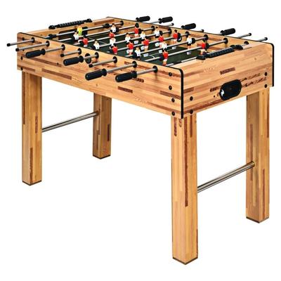 48" Foosball Table Indoor Soccer Game-Beige - 48" x 23.5" x 31.5" (L x W x H)