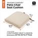 Montlake FadeSafe Contoured Patio Dining Seat Cushion-20"Lx20"Wx2"H