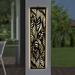 Exhart Solar Filigree Wall Panel Art w/ Leaf Pattern, 8 x 33 Inches Resin/Plastic/Metal in Black | 32.68 H x 7.87 W x 2.04 D in | Wayfair 72199-RS